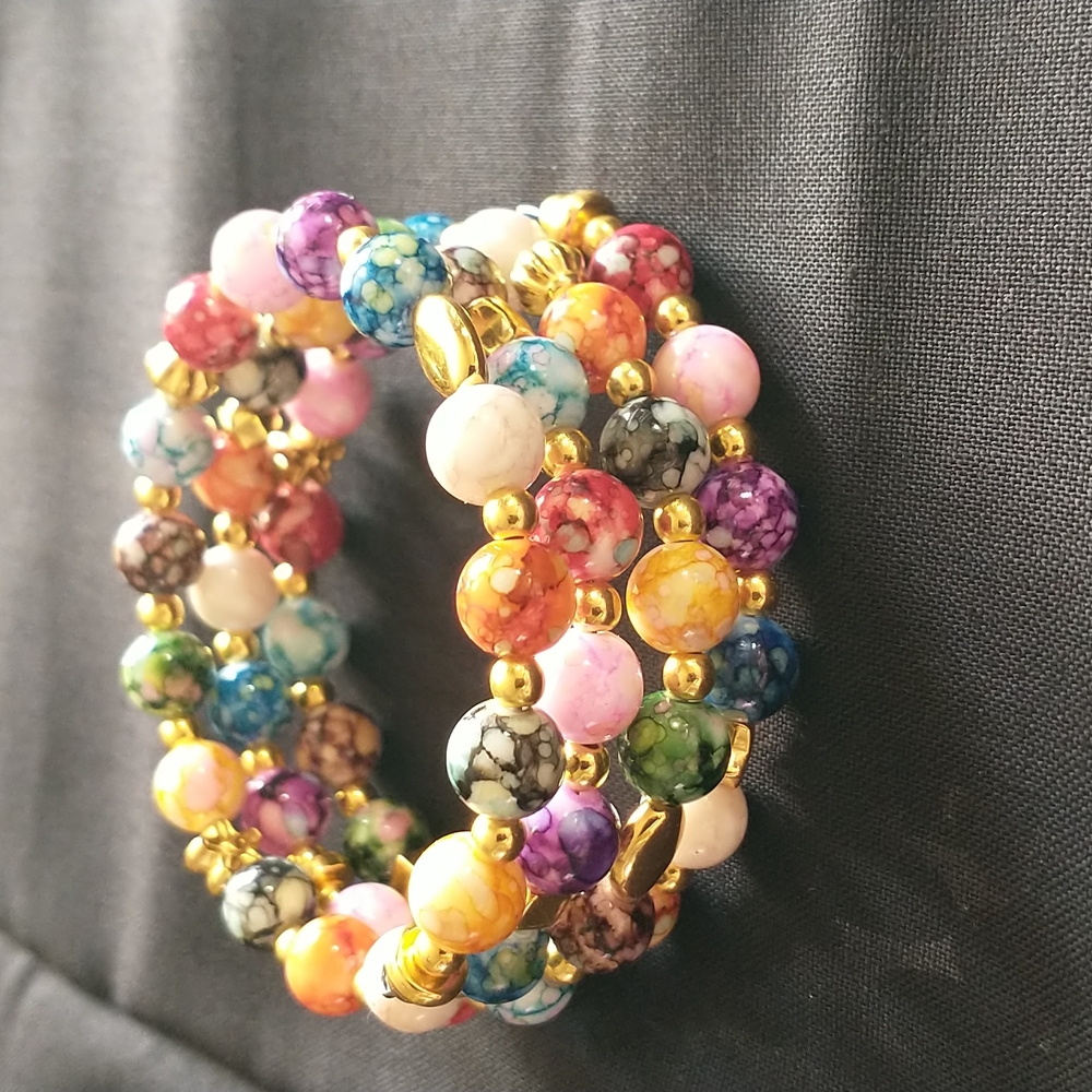 Painted Bead Wire Wrap